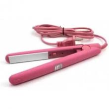 CONSONANTIAM Portable Mini Ceramic Electronic 220V Crimper Flats Iron - Set Of 1 Hair Straightener Hair Straightener (Pink)